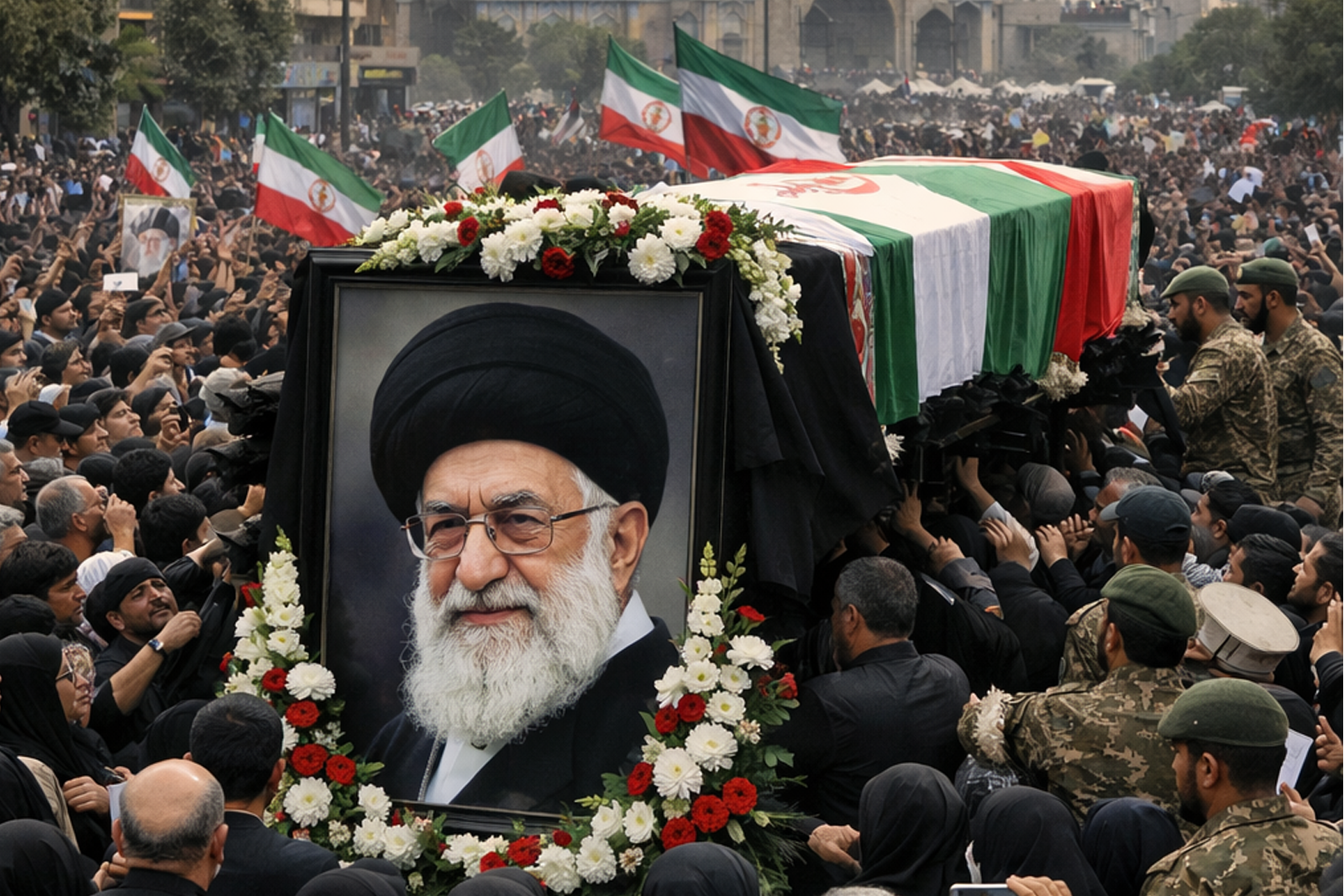 US-Israel Strikes Kill Iran’s Supreme Leader; Tehran Declares 40-Day Mourning as Crowds Flood Streets